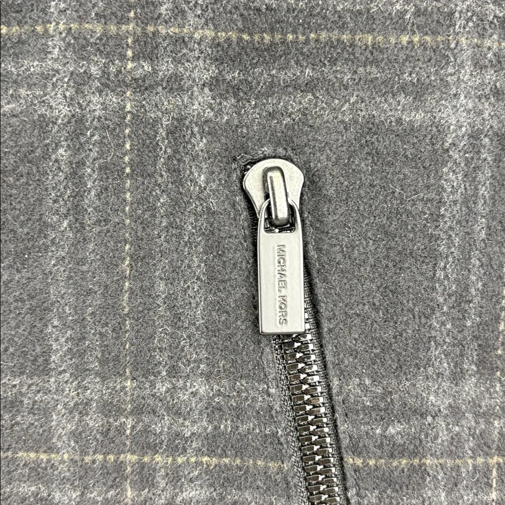 Michael Kors Trench Coat Mens Medium Plaid Wool‎
